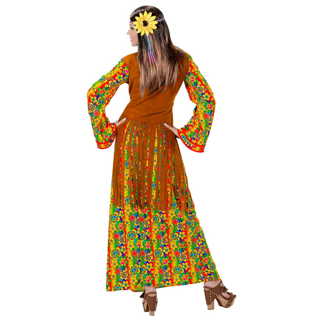 Hippie 60S Jurk Dames Met Vest