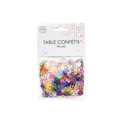 Tafelconfetti 60 Jaar Gekleurd