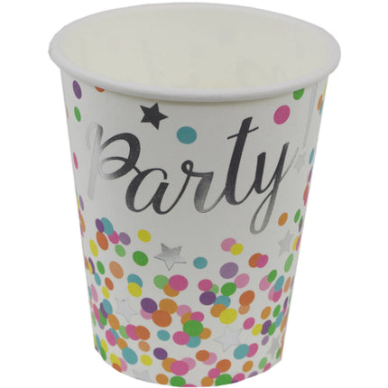 Confetti Party Bekers 250ml 8st