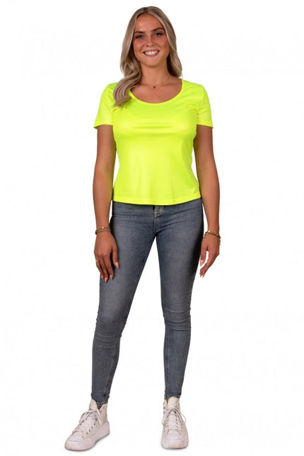 T-Shirt Dames Neon Geel