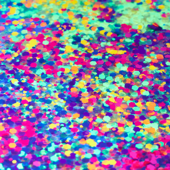 Moon Glow Neon UV Chunky Glitter Yellow 3g