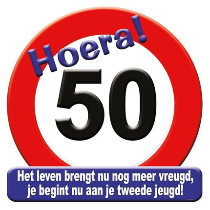 Deurbord 50 Jaar Verkeersbord 50cm