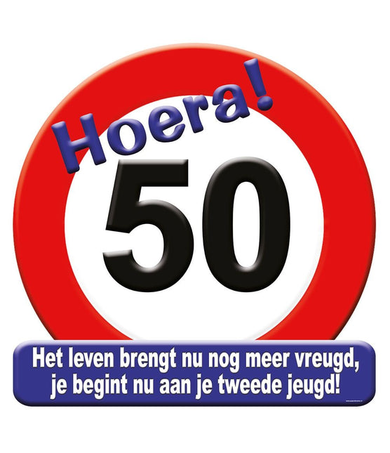 Deurbord 50 Jaar Verkeersbord 50cm