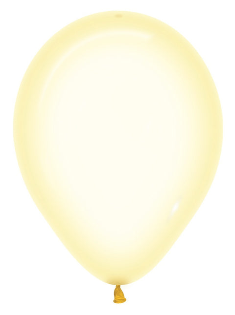 Ballonnen Crystal Pastel Yellow 321 30cm 50st