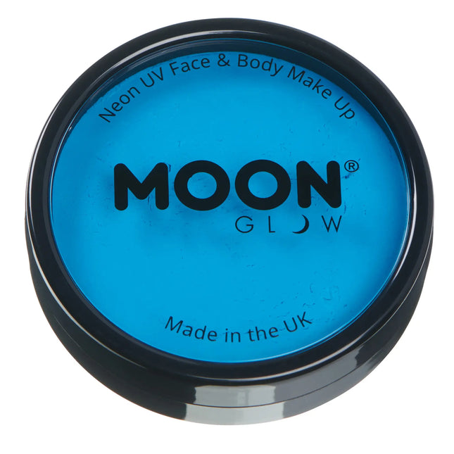 Moon Glow Neon UV Pro Face Paint Intense Blue 36g