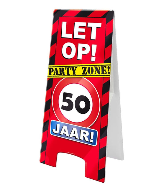 Warning Sign 50 Jaar 62,5cm