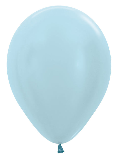 Ballonnen Pearl Blue 30cm 12st