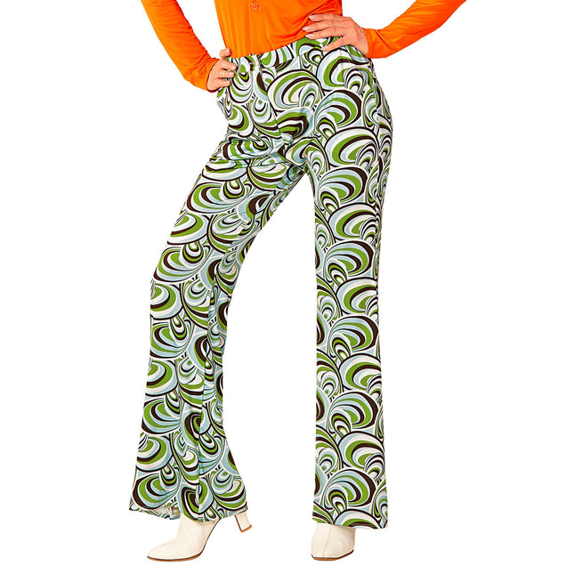 Disco 70S Broek Groen Dames