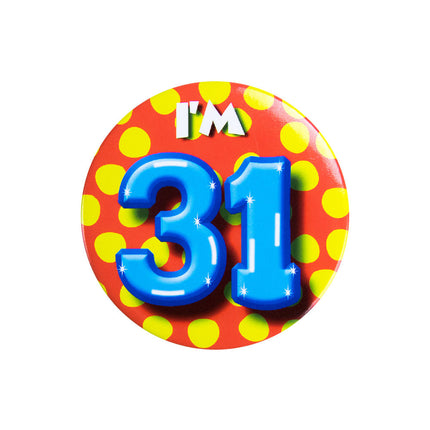 I'm 31 Button 31 Jaar 5,5cm