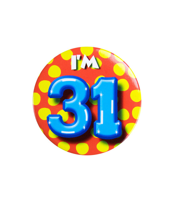 I'm 31 Button 31 Jaar 5,5cm