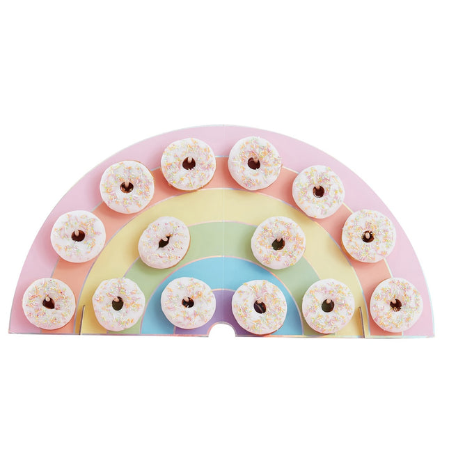 Regenboog Tafeldecoratie Donut Standaard 64cm