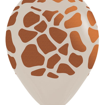 Ballonnen Giraffe White Sand Copper Ink 30cm 25st