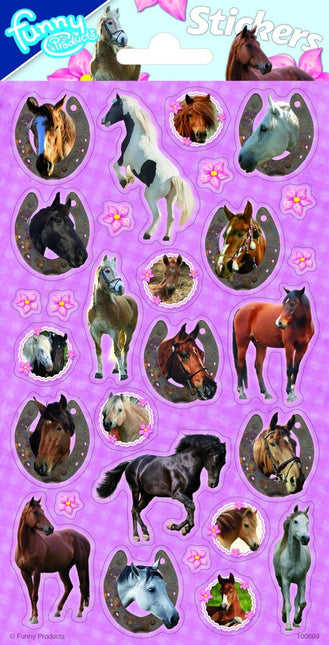 Stickers Paarden Paars