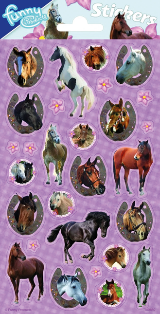 Stickers Paarden Paars