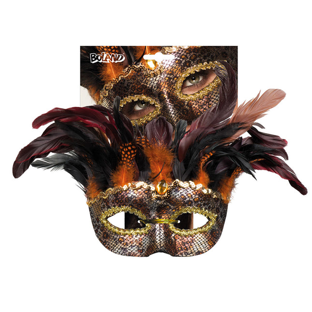 Halloween Masker Voodoo Veren