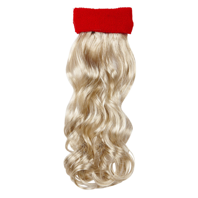 Rode Zweetbandjes Met Blond Gekruld Haar