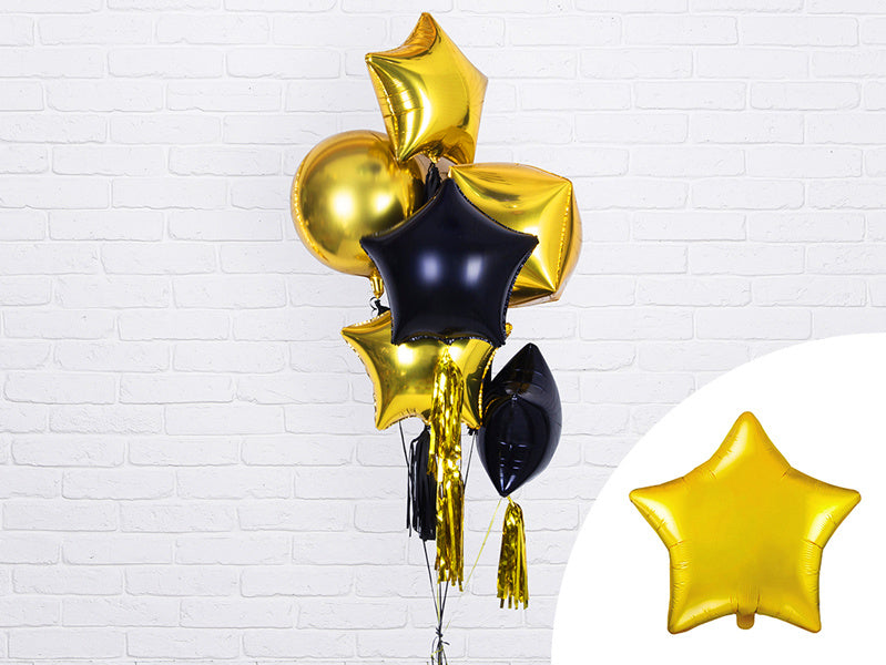 Helium Ballon Ster Goud Glansend Leeg 48cm