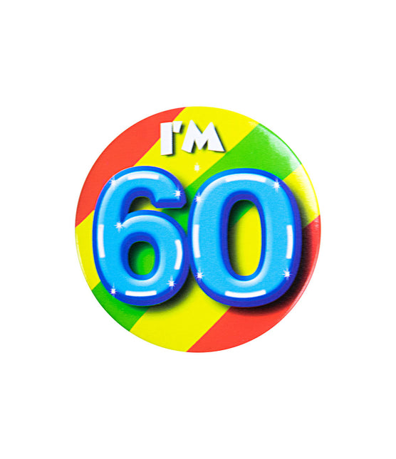 I'm 60 Button 60 Jaar 5,5cm