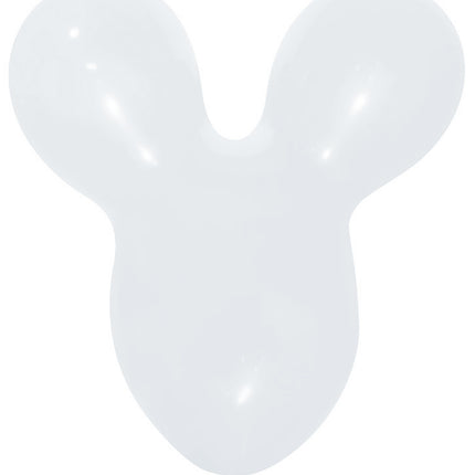 Ballonnen Mouse Head White 25st