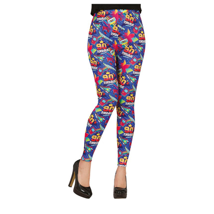 Jaren 90 Legging Blauw Dames