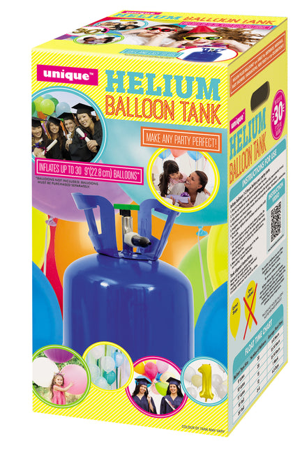 Helium Tank met 30 Ballonnen en Lint