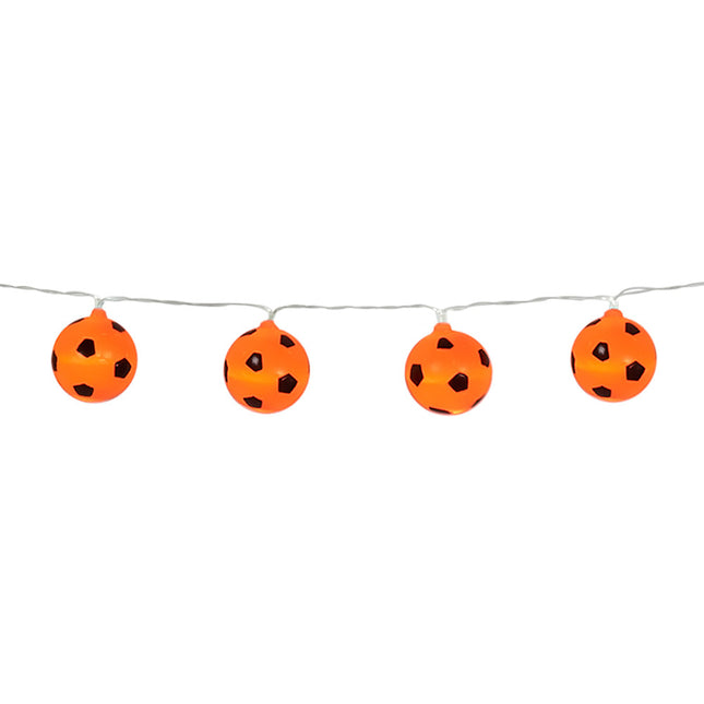 Lichtslinger LED Oranje Voetballen 1,4m