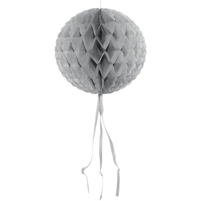 Honeycomb Bal Zilver 30cm