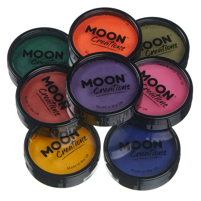 Moon Creations Pro Face Paint Cake Pots Dark Blue 36g