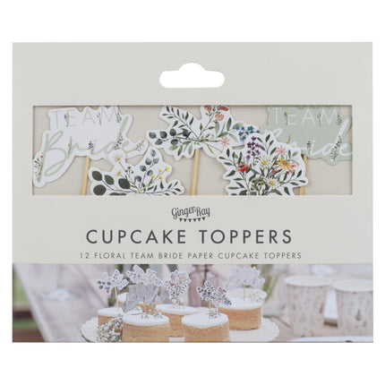 Team Bride Cupcake Toppers 12st