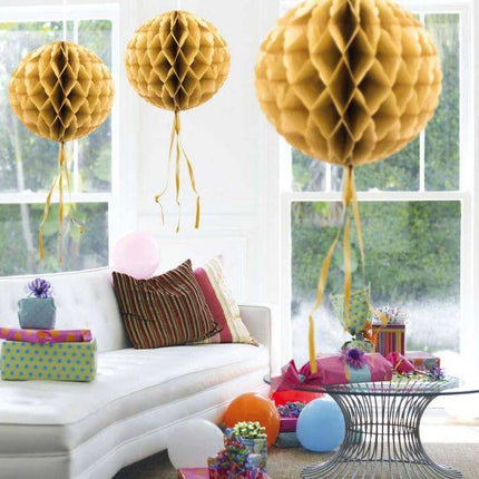 Honeycomb Bal Goud 30cm