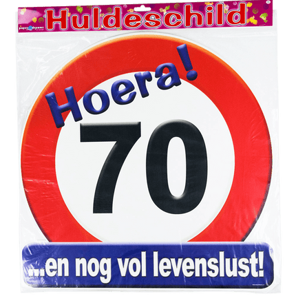 Deurbord 70 Jaar Verkeersbord 50cm