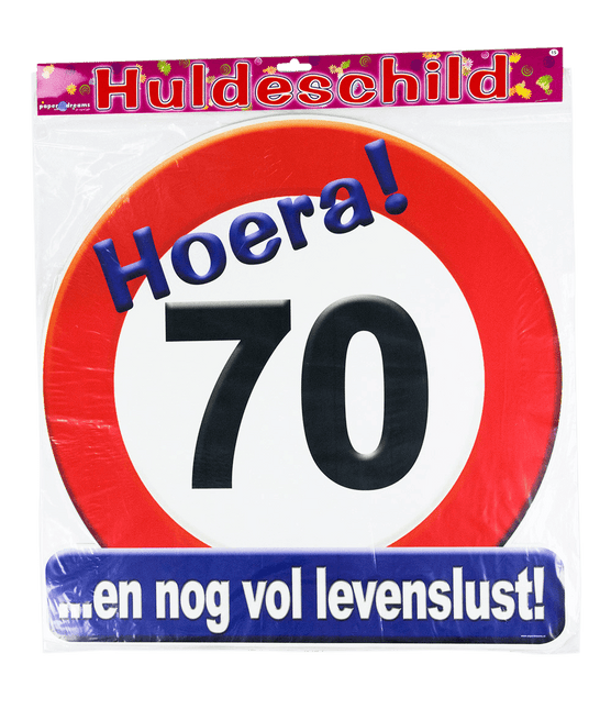 Deurbord 70 Jaar Verkeersbord 50cm