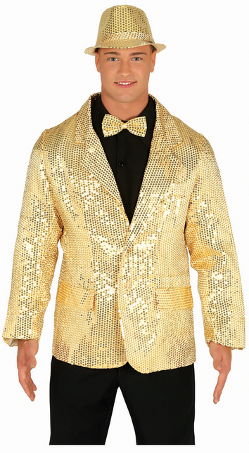 Gouden Blazer Heren Pailletten