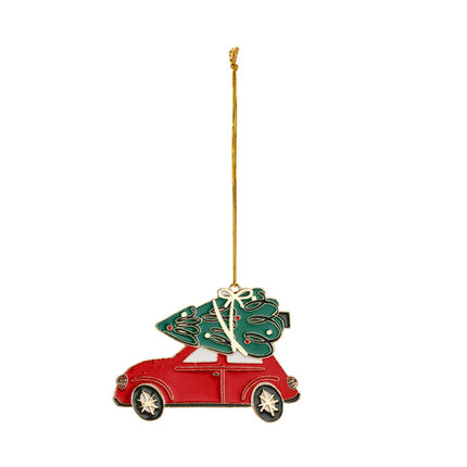 Kerst Hangdecoratie Auto 9cm