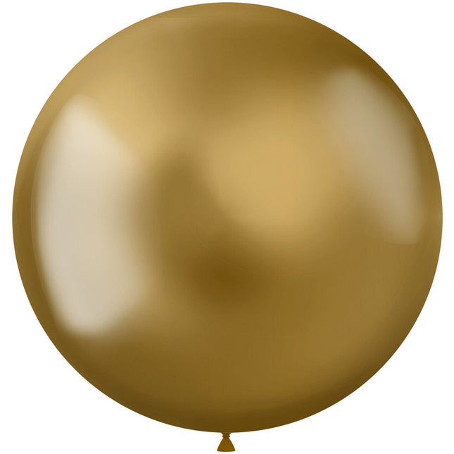 Gouden Ballonnen Chroom 48cm 5st