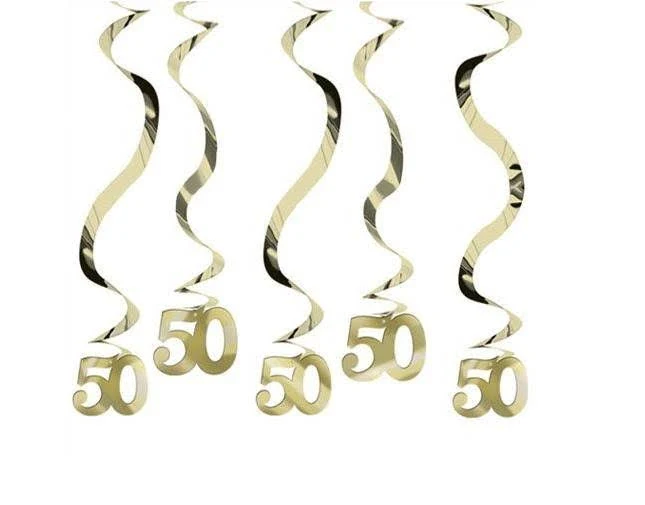 Decoratiespiralen 50 Goud 5st