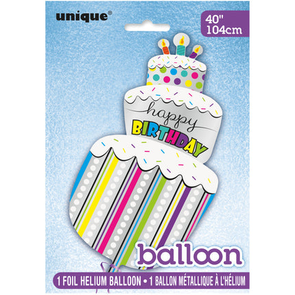 Helium Ballon Taart 102cm leeg