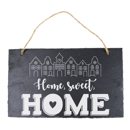 Leisteen Bordje Home Sweet Home 25cm