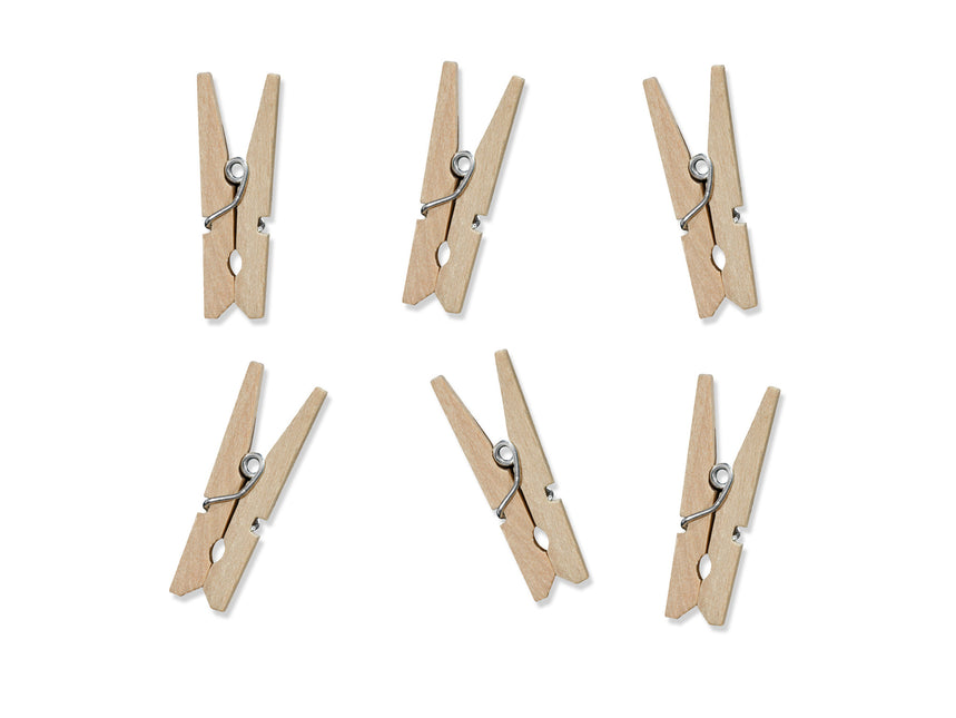 Mini Knijpers Hout 3cm 20st