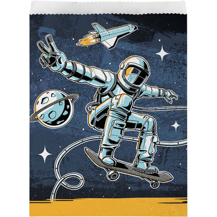 Space Party Uitdeelzakjes 22,2cm 8st