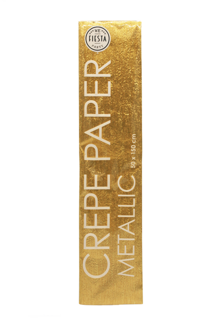 Crepe Papier Metallic Goud 50cm 1,5m