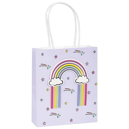 Lila Uitdeeltasjes Regenboog 3st