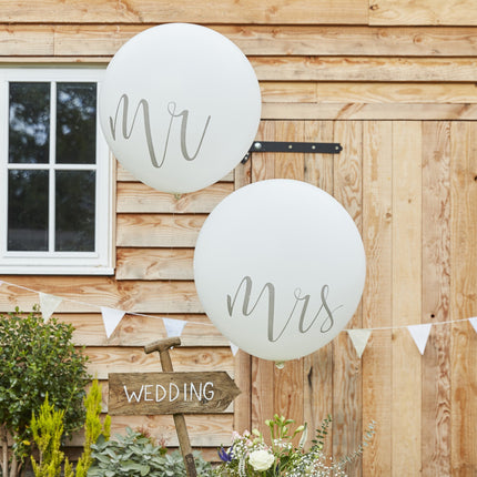 Ballonnen Mr & Mrs 92cm 2st