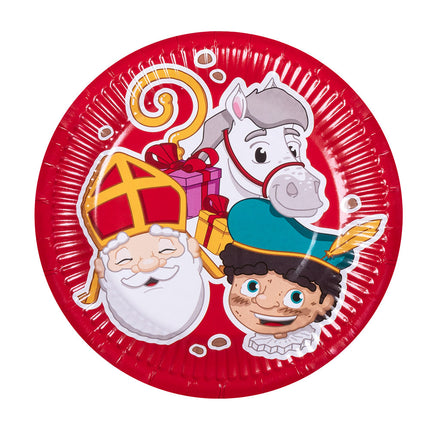 Sinterklaas Borden Papier 23cm 10st