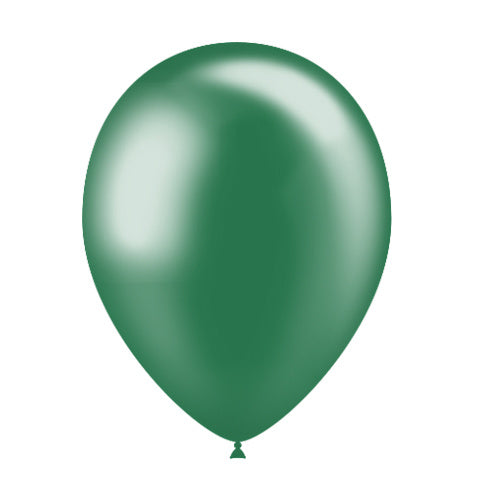 Donkergroene Ballonnen Metallic 25cm 10st