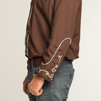 Cowboy Shirt Heren Bruin