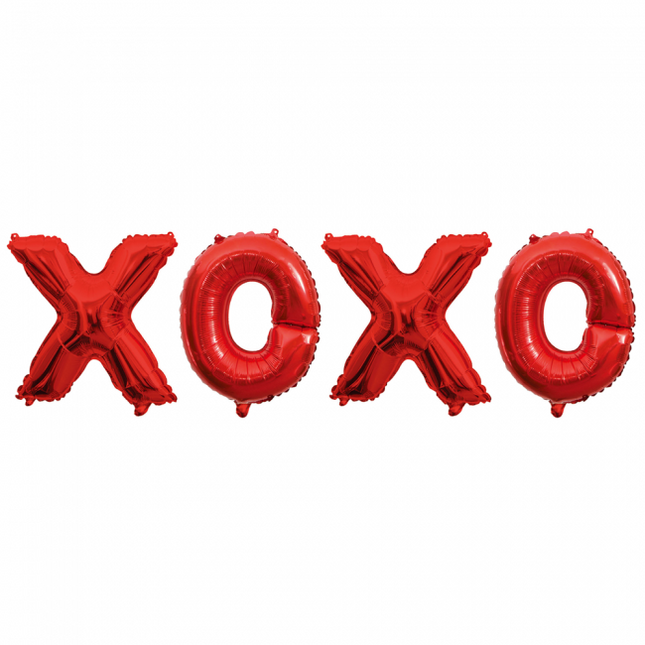 Ballonnen Letter Set xoxo Rood 41cm