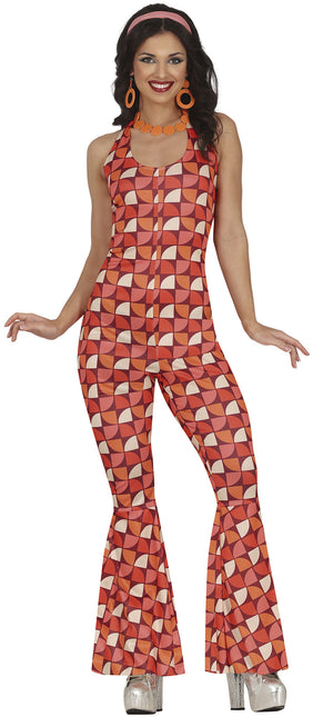 Disco 70S Jumpsuit Dames Retro