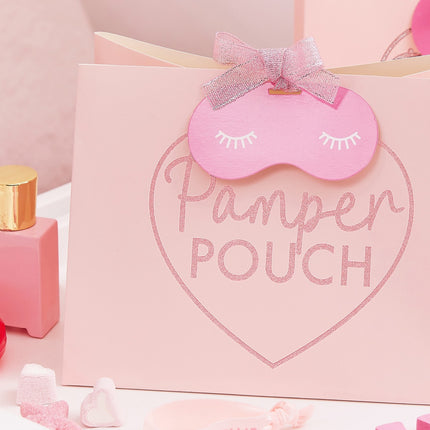 Roze Uitdeeltasjes Pamer Pouch 20cm 5st