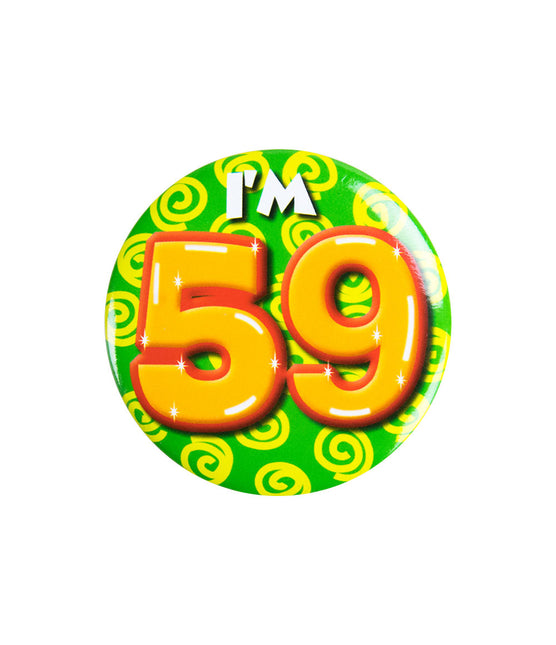 I'm 59 Button 59 Jaar 5,5cm